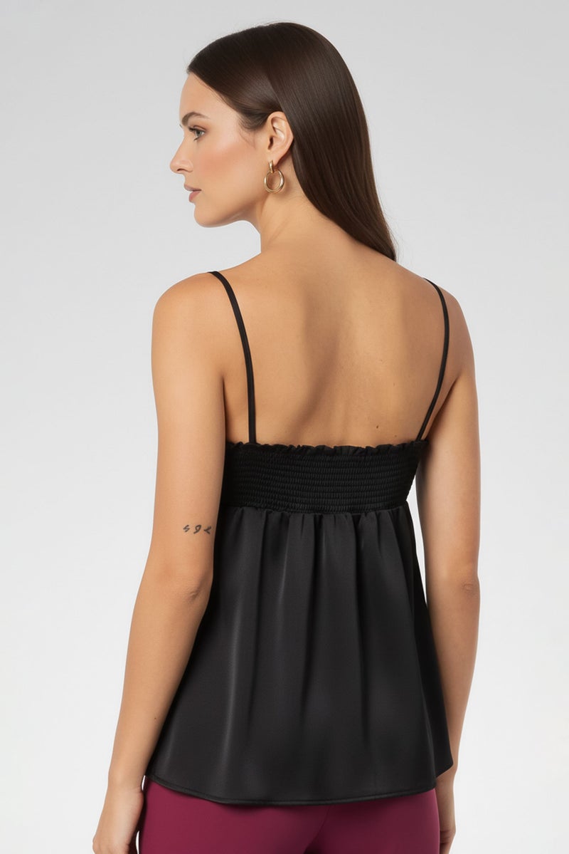 PINKO Women Sweetheart Neckline Sleeveless Solid Top, Black - Image 4
